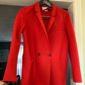 Harris Warf London oversized red wool coat